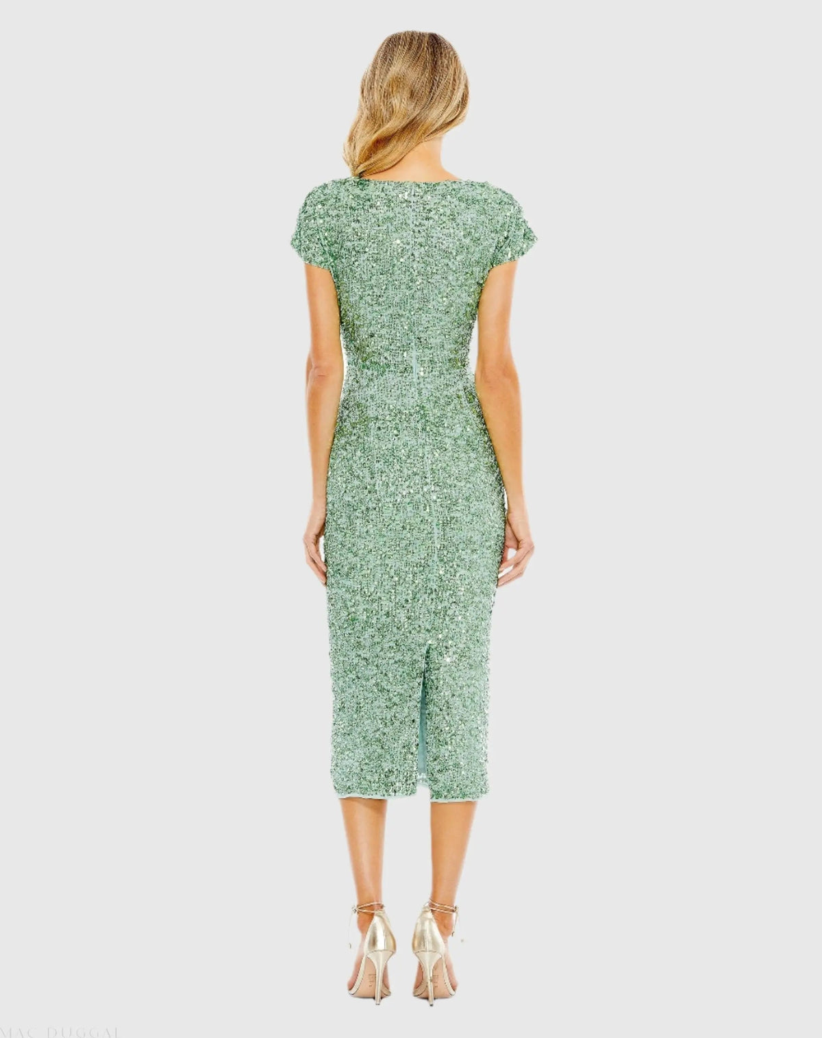 Women's Green Cocktail Dress Sequin for Evening & Special Occasions - 10766 Sage