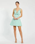 Hand Beaded Detail A-Line Mini Dress