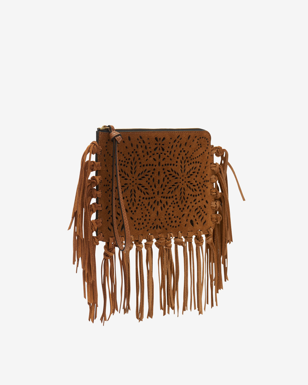 Women's Flat Pouch clutch - Clutch Cognac
