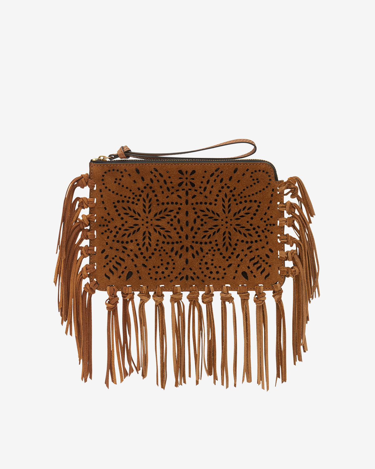Women's Flat Pouch clutch - Clutch Cognac