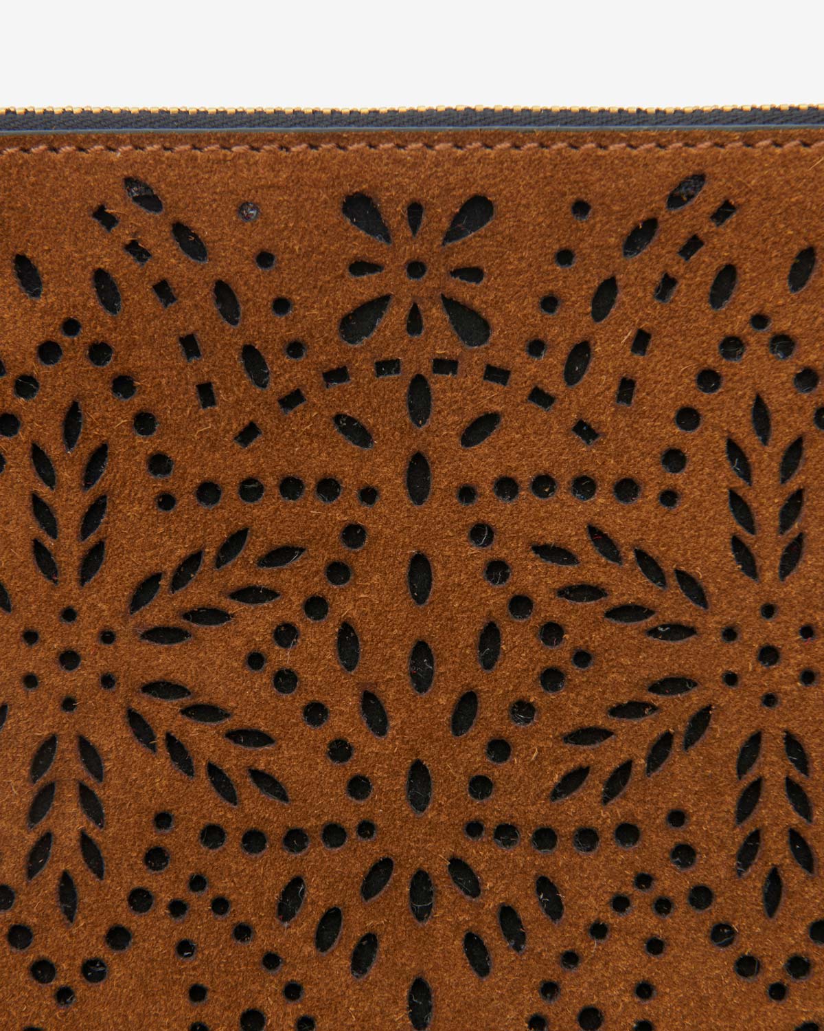 Women's Flat Pouch clutch - Clutch Cognac