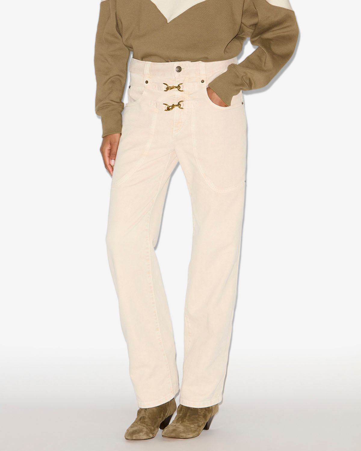 Women's BRINLEY PANTS - Pants Ecru