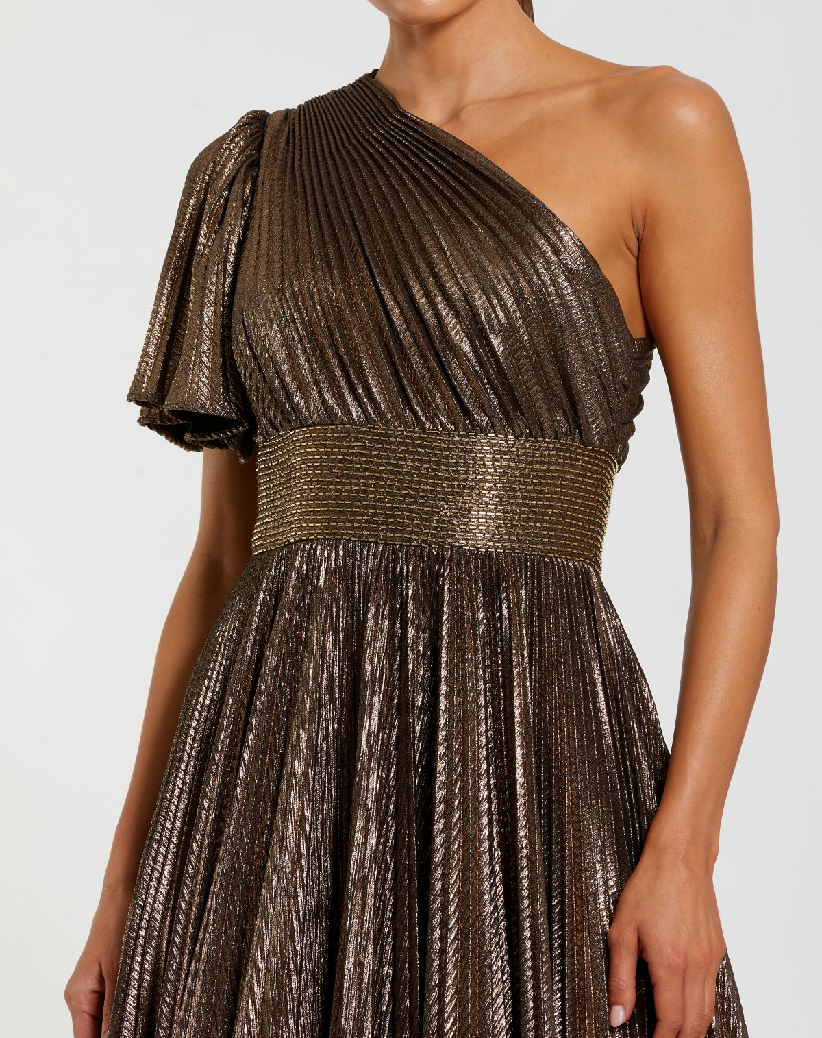 Women's Brown Dress One Shoulder