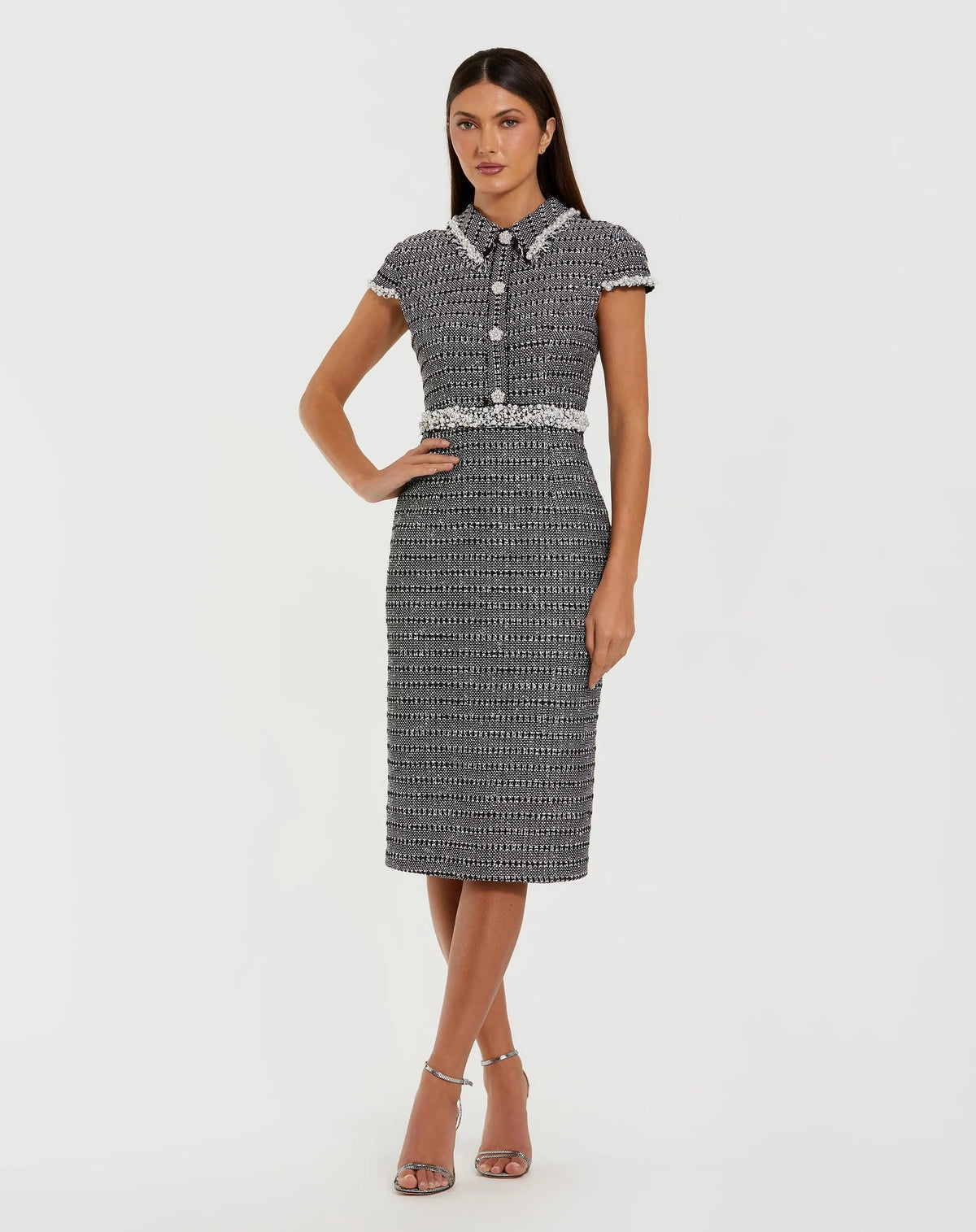 Women's Black Midi Dress - 37070