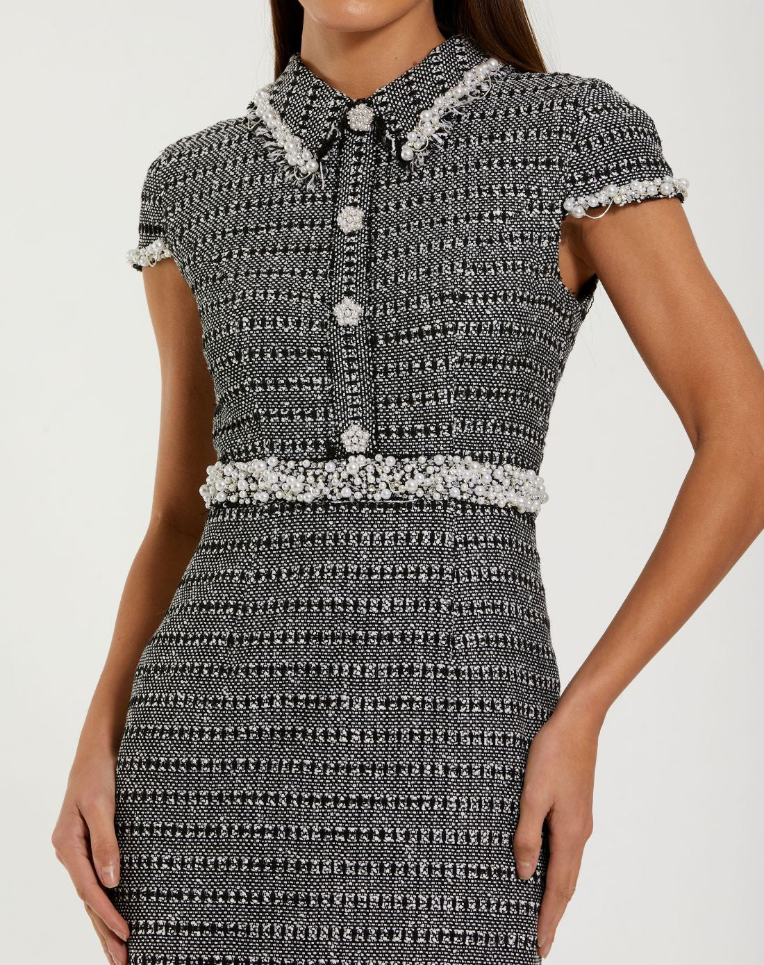 Women's Black Midi Dress - 37070