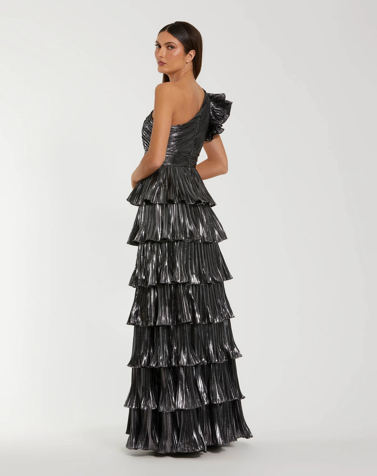 Women's Gray Dress One Shoulder