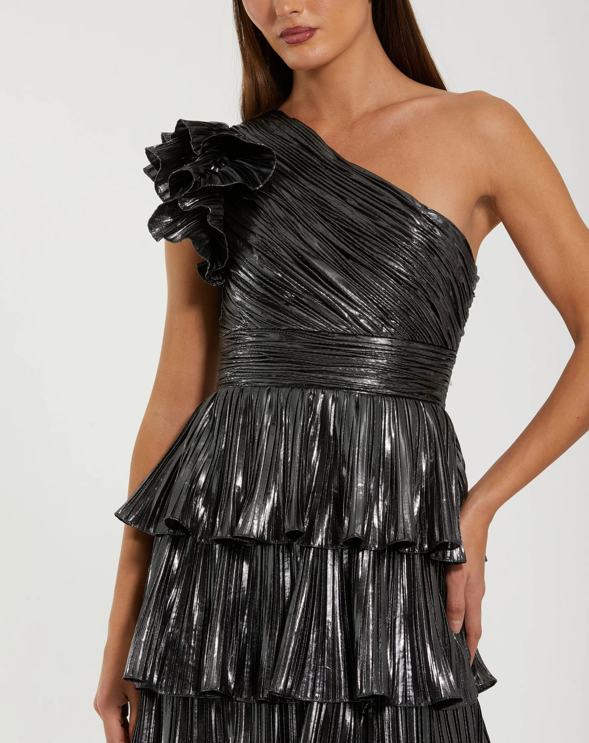 Women's Gray Dress One Shoulder