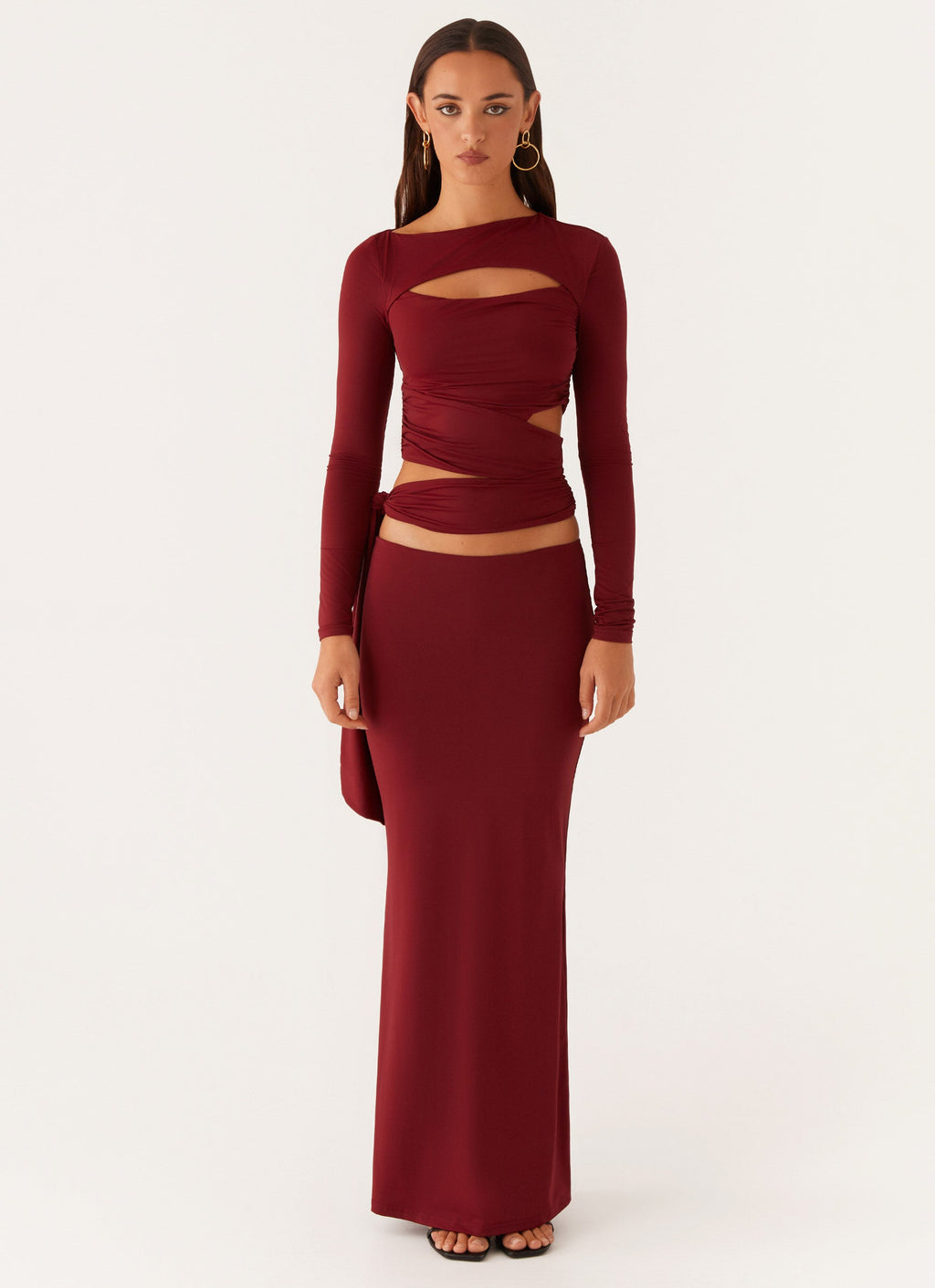 Capucine Wrap Top - Mulberry