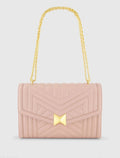 Pink Quilted Napa Leather Handbag With Gold Hardware - FINAL SALE