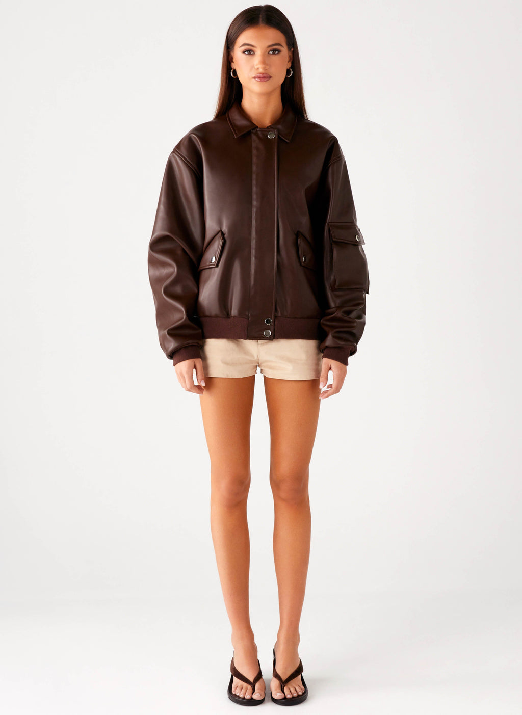 Indara Bomber Jacket - Chocolate