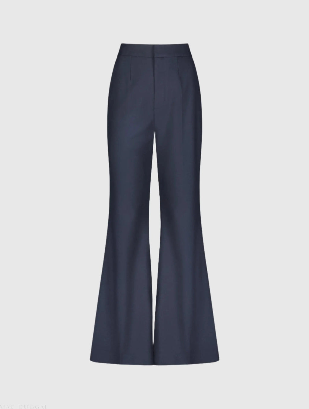 Navy Classic Crepe Flared Trouser Pant - FINAL SALE
