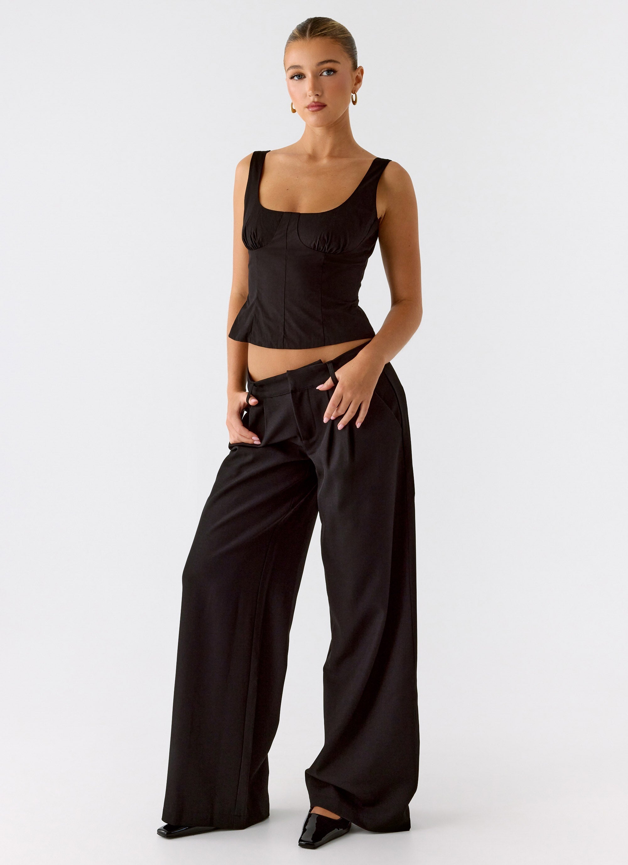 Samuel Low Rise Suiting Pants - Black